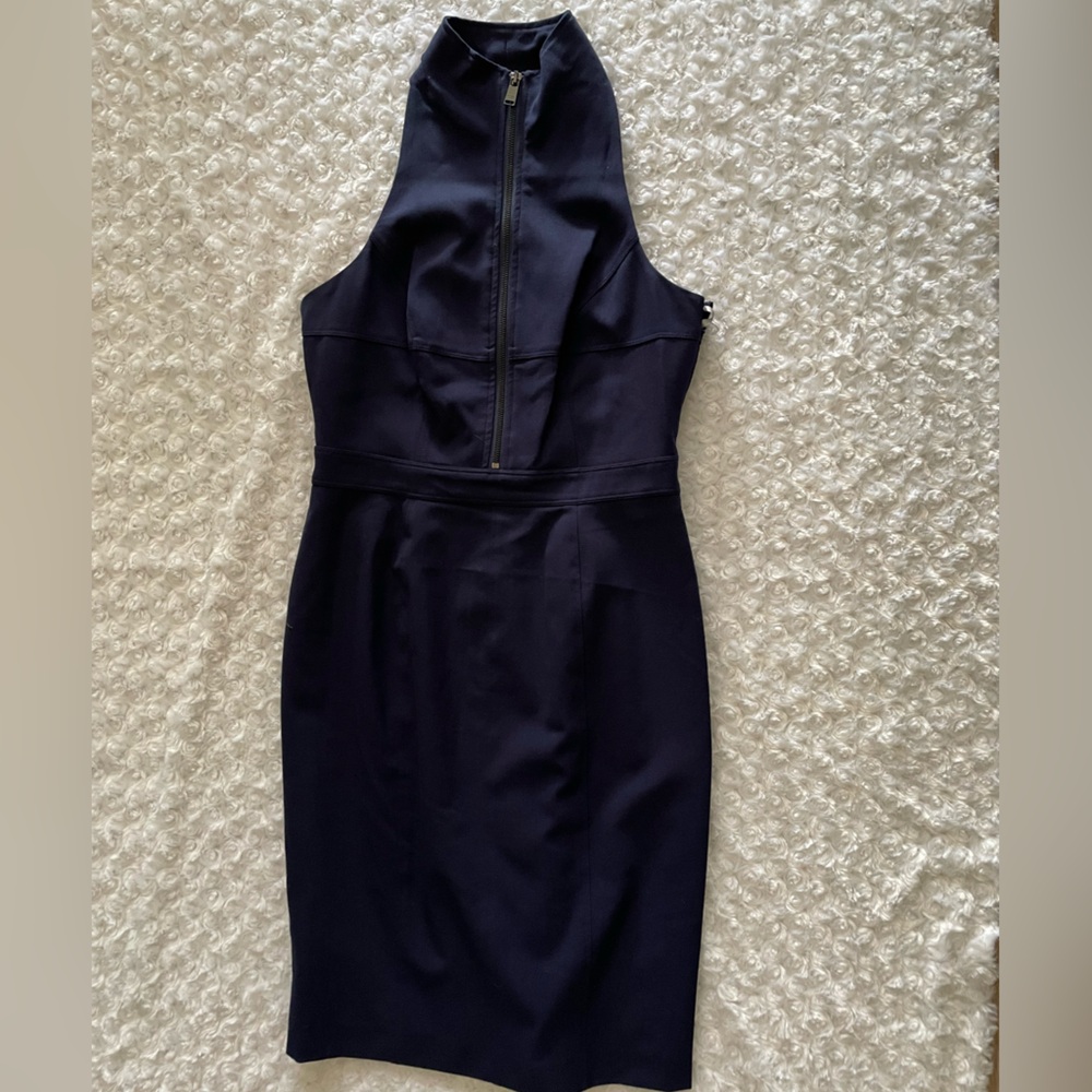 Navy Halter Style Dress